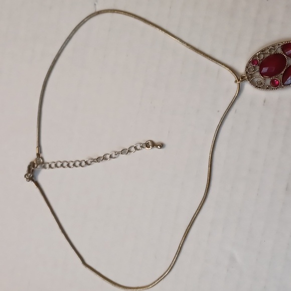 $4 Add-on Red Bejeweled Necklace Charm - Picture 4 of 4
